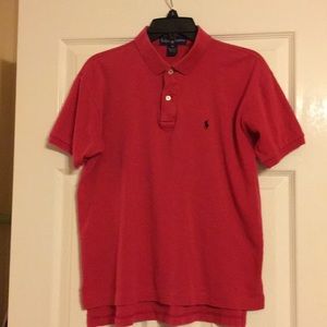 Boys red polo shirt size Medium